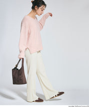 【DAILY WARM】內刷毛喬其羅紋長褲