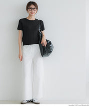 麻花針織短袖上衣