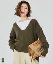 深V領軟糯針織上衣