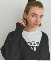 深V領軟糯針織上衣