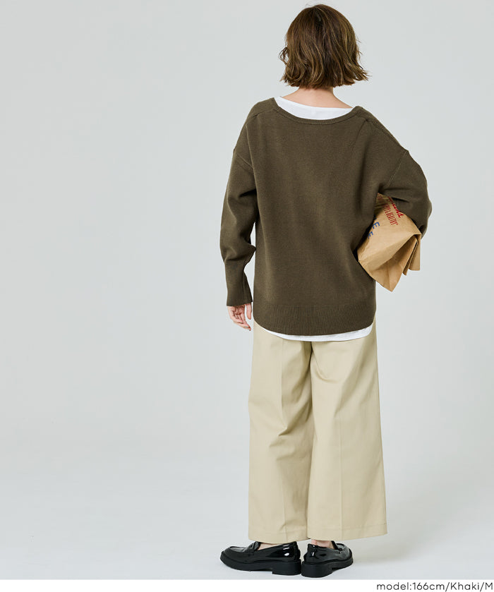 深V領軟糯針織上衣