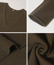 深V領軟糯針織上衣