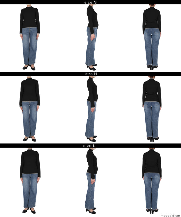 安哥拉觸感撞色高領針織上衣