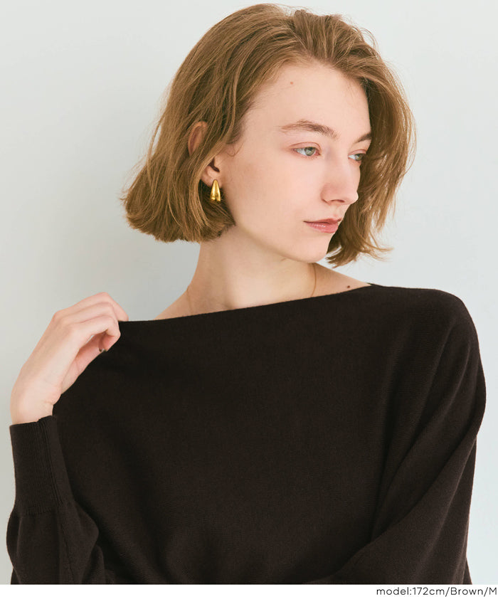 船領蝙蝠袖針織上衣