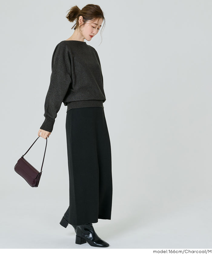 船領蝙蝠袖針織上衣