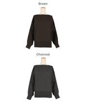 船領蝙蝠袖針織上衣