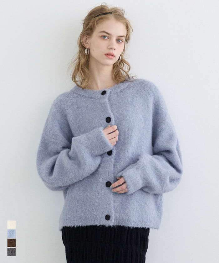 圈圈紗羊毛圓領衫