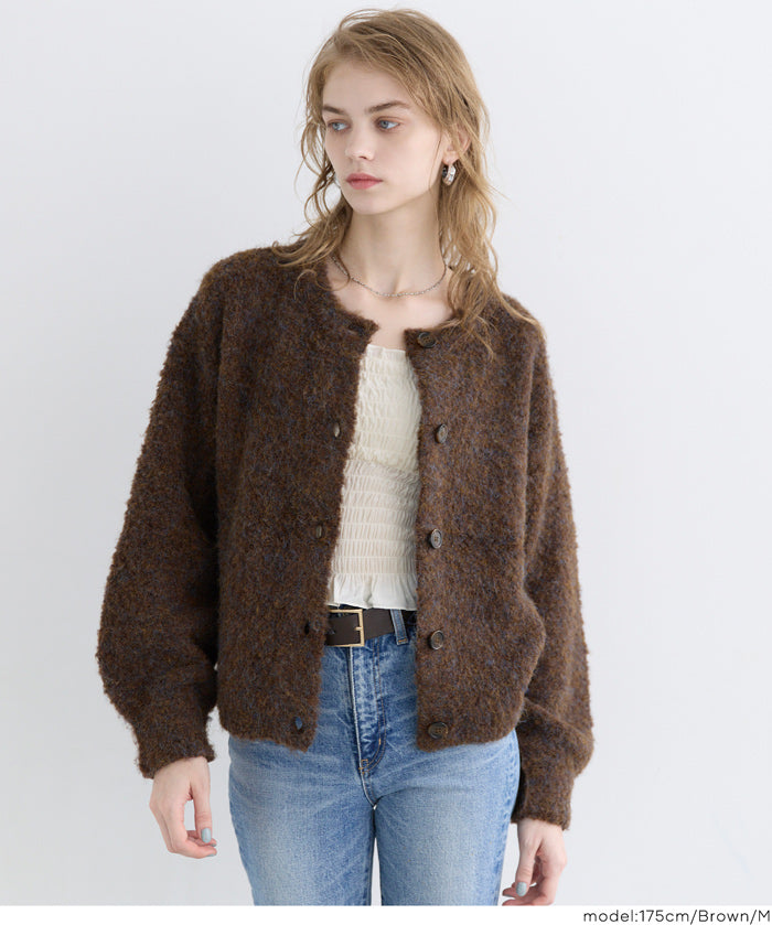 圈圈紗羊毛圓領衫