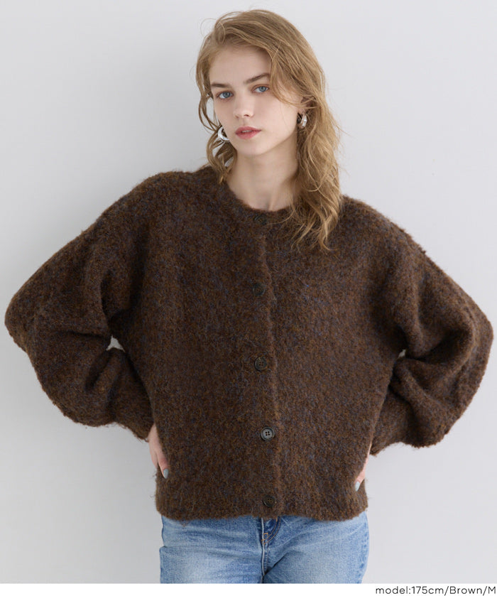 圈圈紗羊毛圓領衫