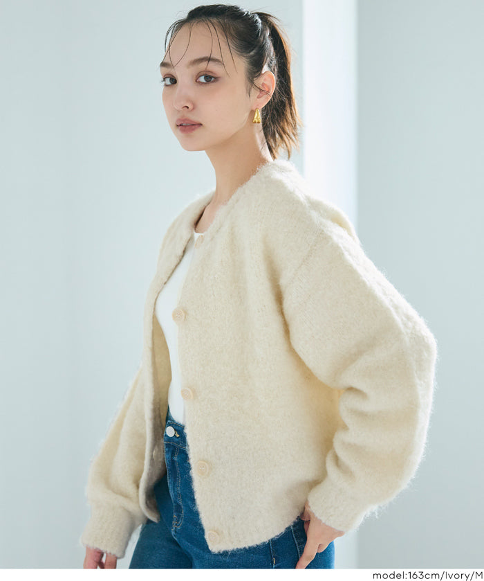 圈圈紗羊毛圓領衫