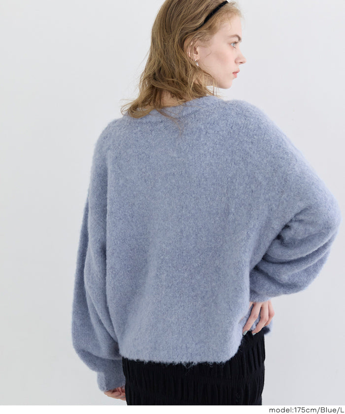 圈圈紗羊毛圓領衫