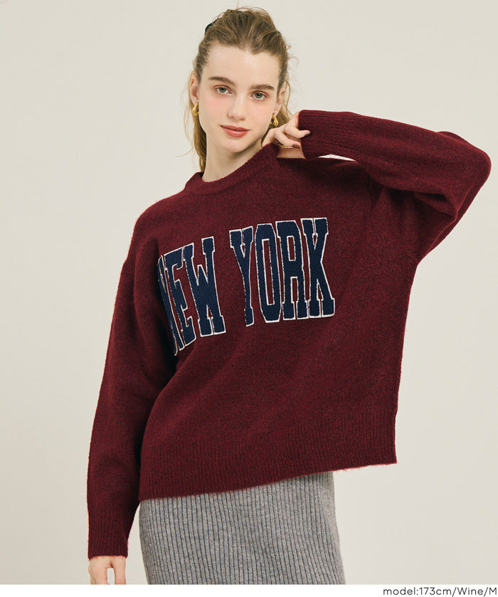 多款徽章裝飾針織上衣