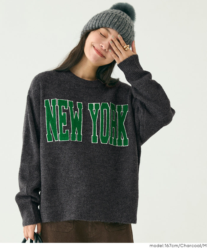 多款徽章裝飾針織上衣