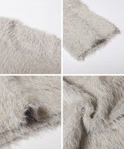 細閃毛絨造型針織上衣