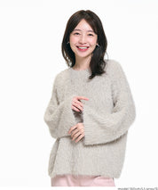 細閃毛絨造型針織上衣