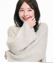 細閃毛絨造型針織上衣