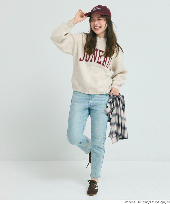 LOGO圓領長袖毛衣