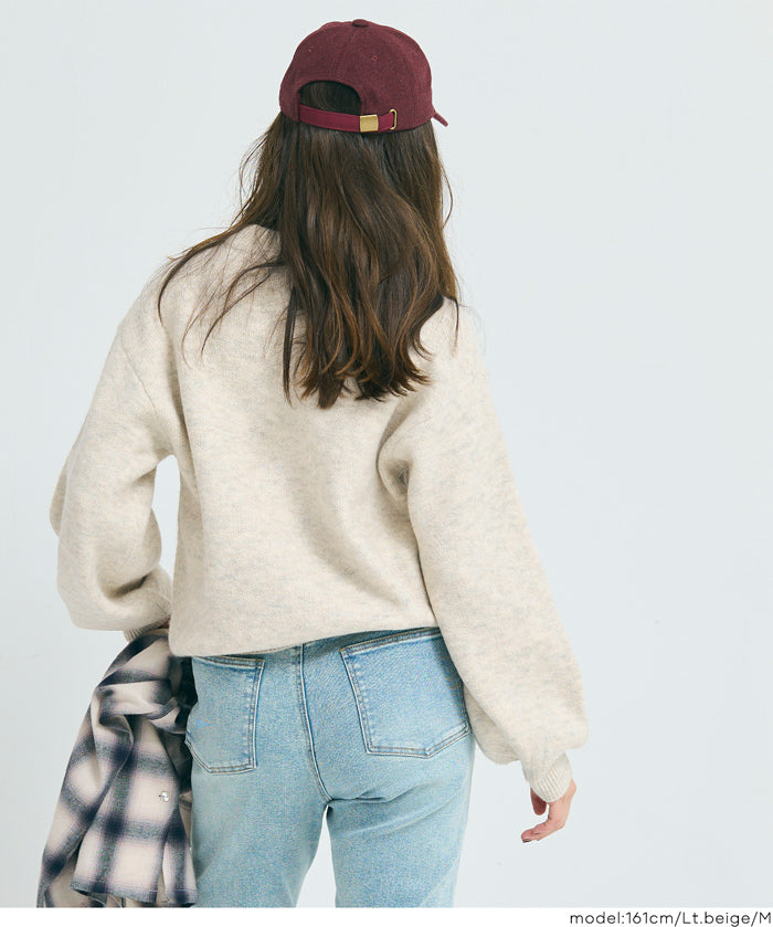 LOGO圓領長袖毛衣