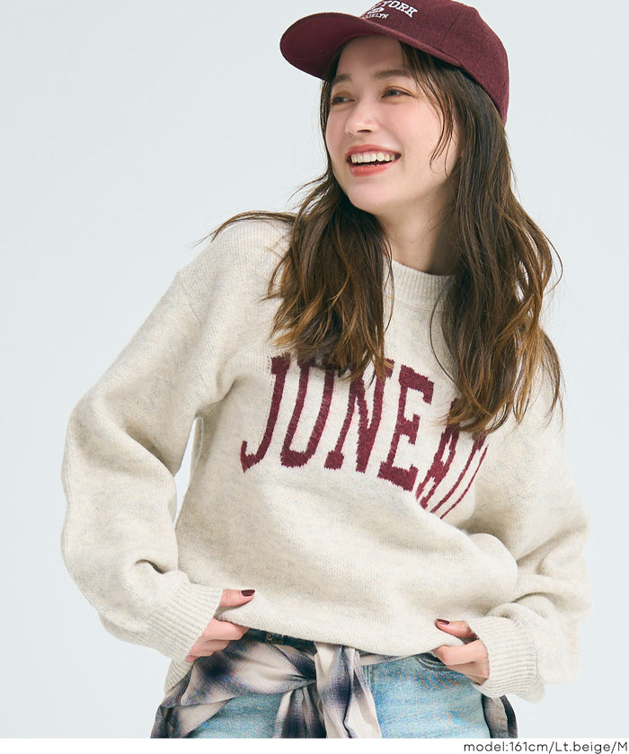 LOGO圓領長袖毛衣