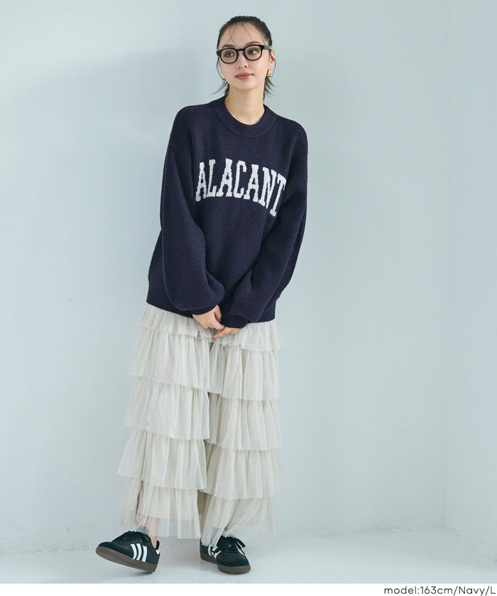 LOGO圓領長袖毛衣