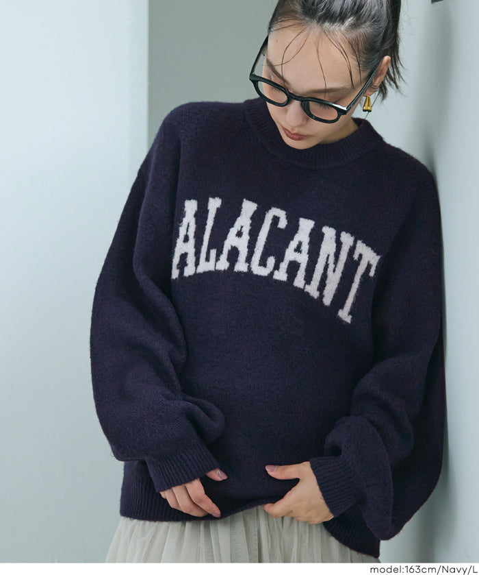 LOGO圓領長袖毛衣