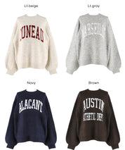 LOGO圓領長袖毛衣