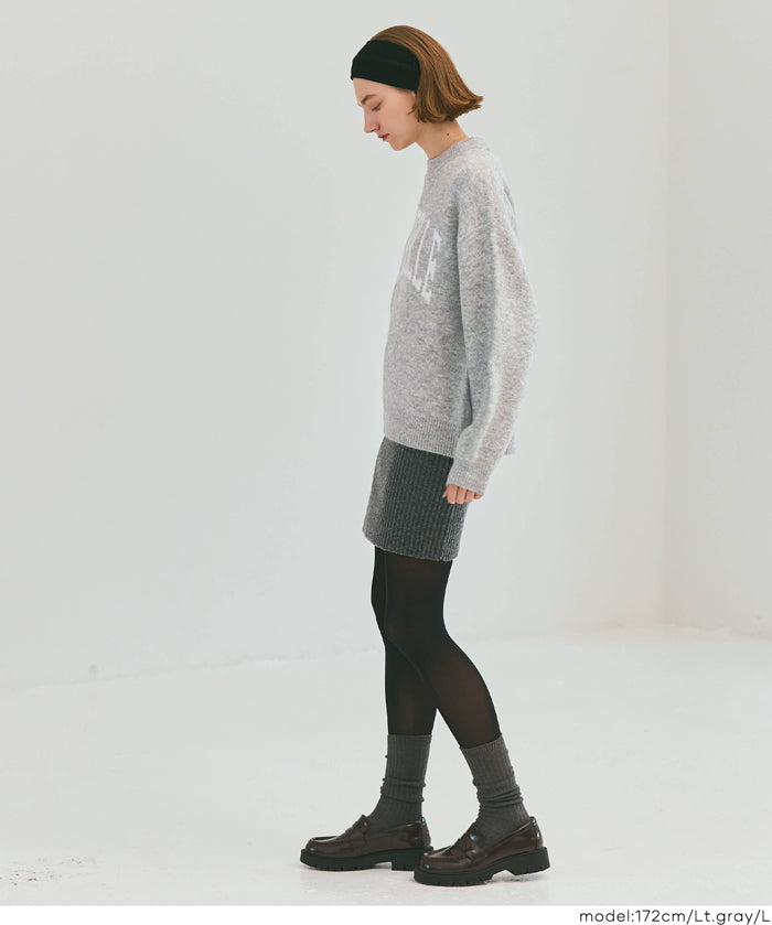 LOGO圓領長袖毛衣