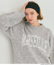 LOGO圓領長袖毛衣