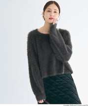 2way蝴蝶結毛絨針織開衫