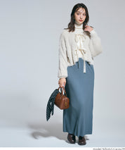 2way蝴蝶結毛絨針織開衫