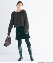 2way蝴蝶結毛絨針織開衫