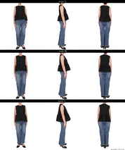 銀扣荷葉邊針織背心