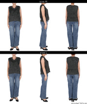 亮片蓬鬆長毛V領針織背心