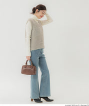 亮片蓬鬆長毛V領針織背心