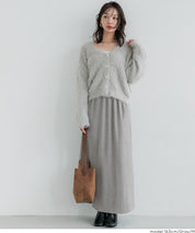 垂墜感羅紋針織長裙