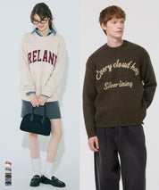 馬海毛風格LOGO針織毛衣