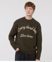 馬海毛風格LOGO針織毛衣