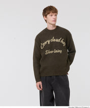 馬海毛風格LOGO針織毛衣