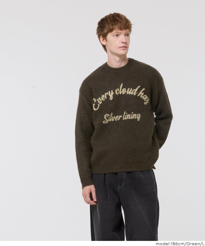 馬海毛風格LOGO針織毛衣