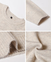 馬海毛風格LOGO針織毛衣