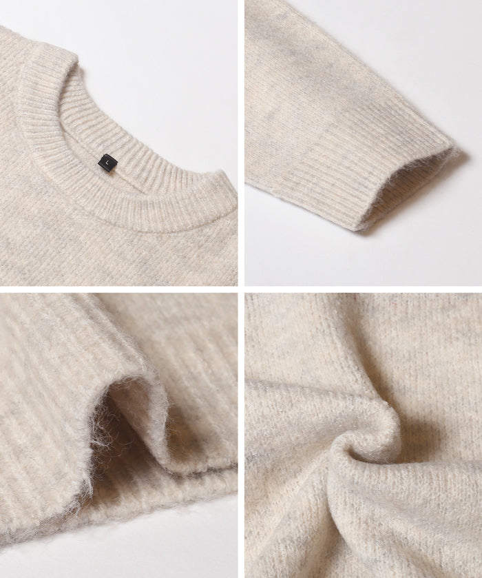 馬海毛風格LOGO針織毛衣