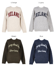 馬海毛風格LOGO針織毛衣