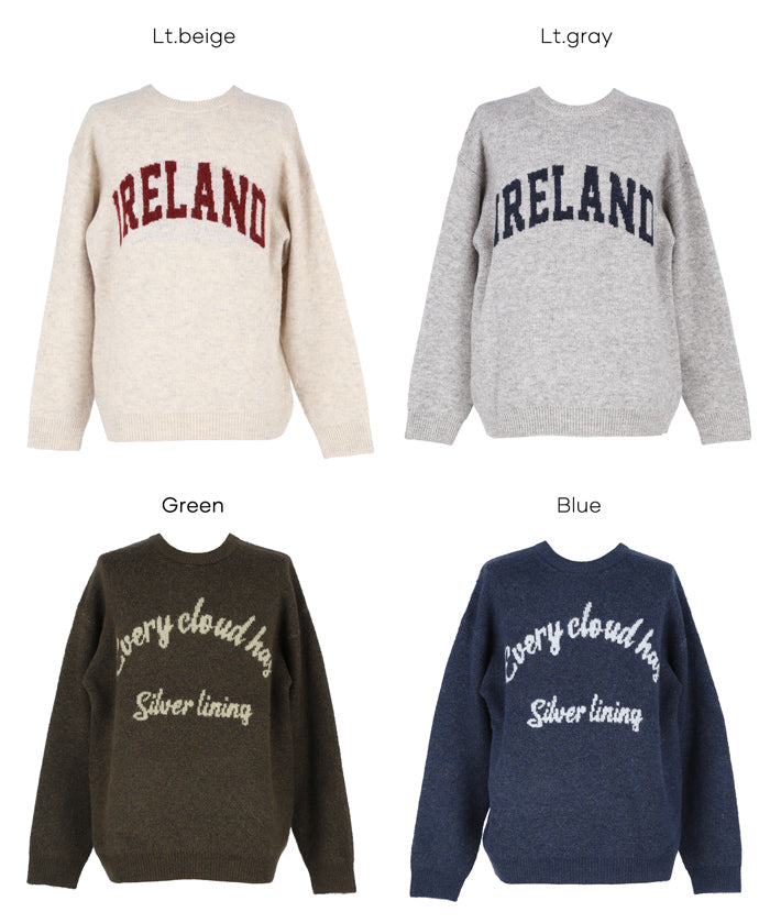 馬海毛風格LOGO針織毛衣