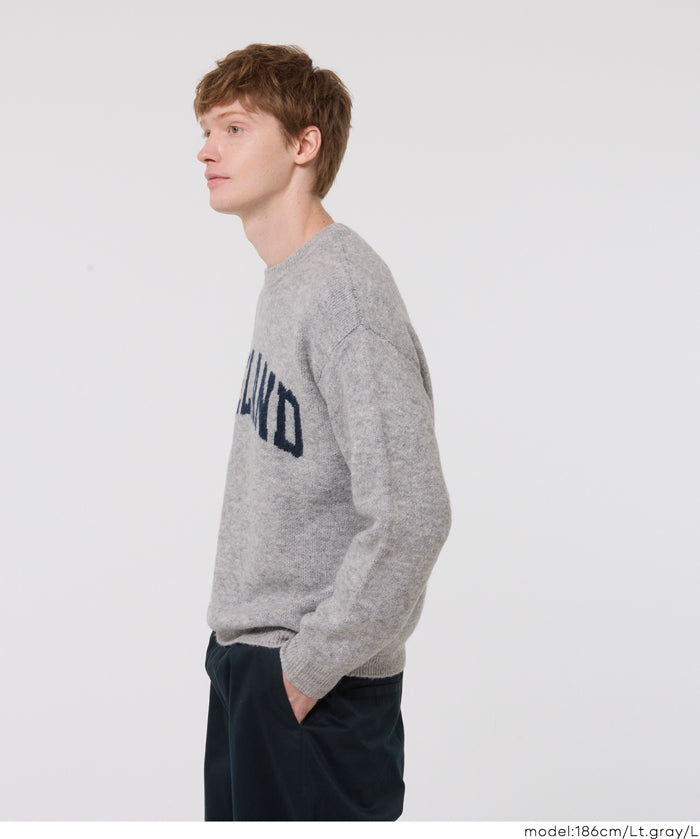 馬海毛風格LOGO針織毛衣