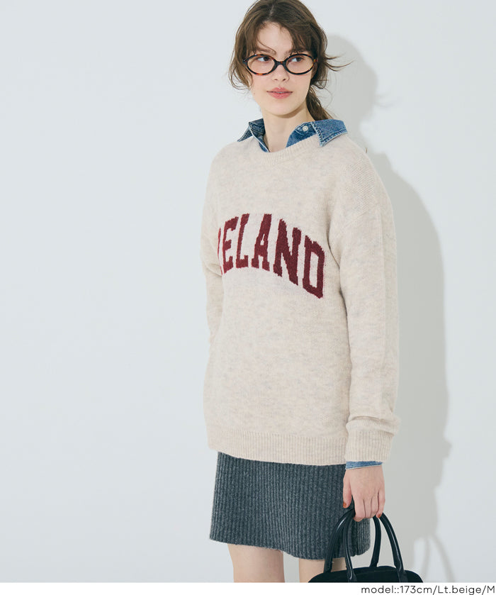 馬海毛風格LOGO針織毛衣