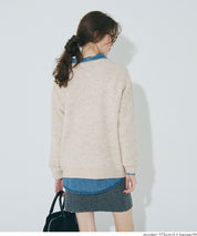 馬海毛風格LOGO針織毛衣