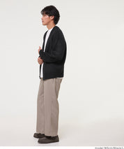 扎實感面料V領針織衫