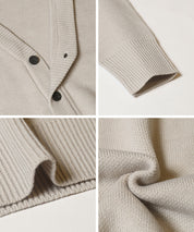 扎實感面料V領針織衫