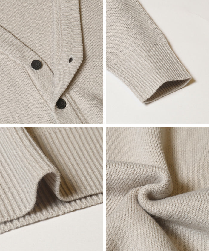 扎實感面料V領針織衫