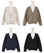 扎實感面料V領針織衫